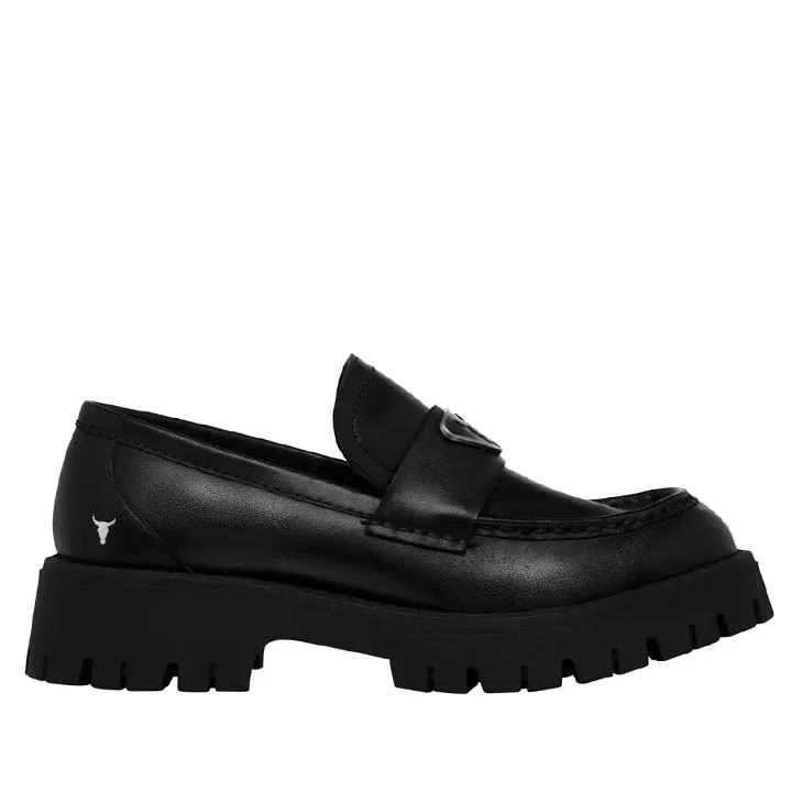 WINDSOR SMITH THRONE BLACK LOAFERS