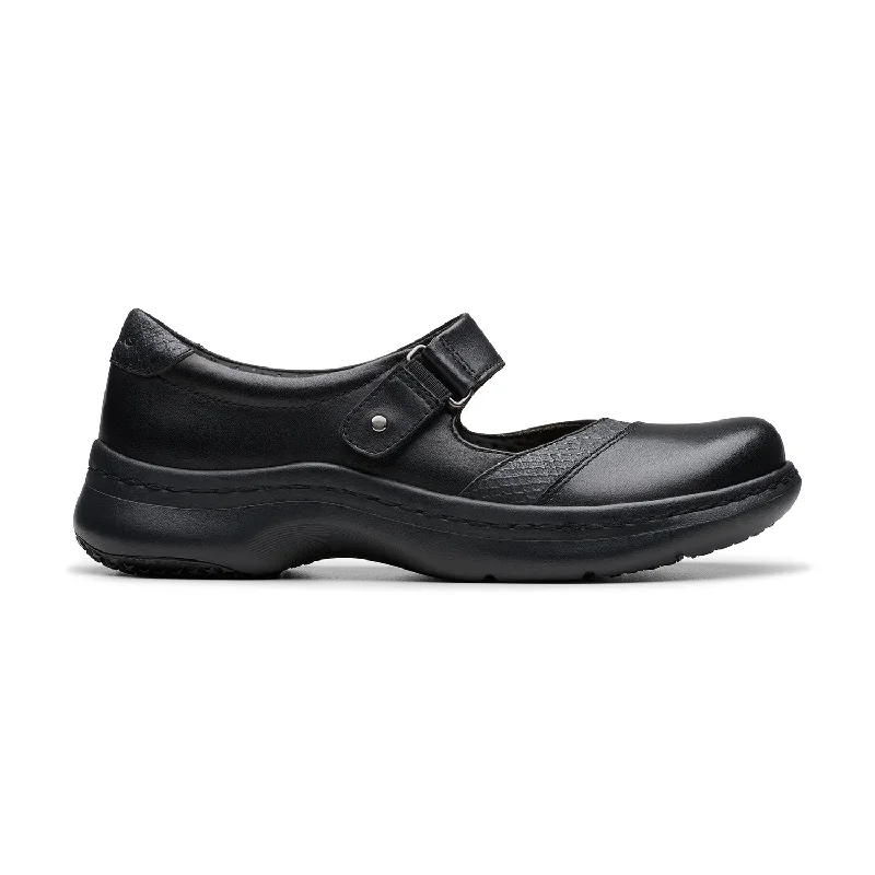 Womens - Clarks Pro Pace Black Leather