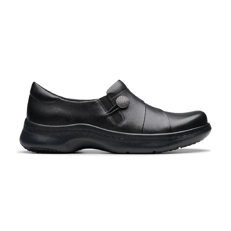 Womens - Clarks Pro Lux Black Leather