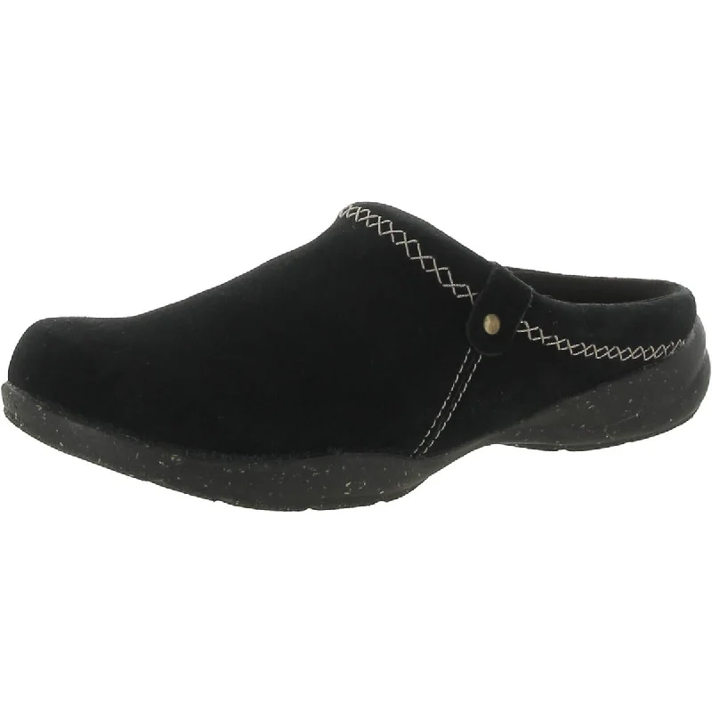 Clarks Womens Roseville Echo Suede Scuff Slippers