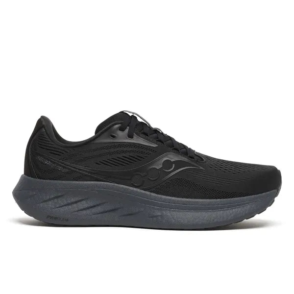 Saucony Ride 18 (Black/Shadow) - Men’s