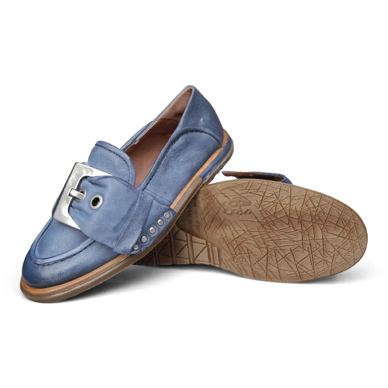 A74105 - Blue Buckled Loafer