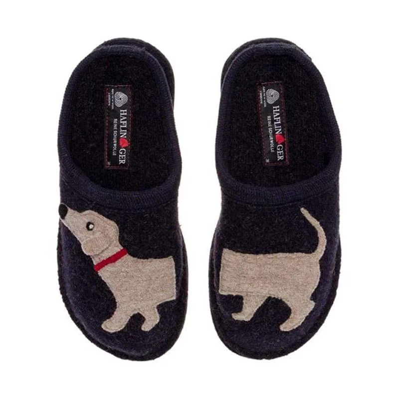 Haflinger Women's Doggy Captains Blue Wool