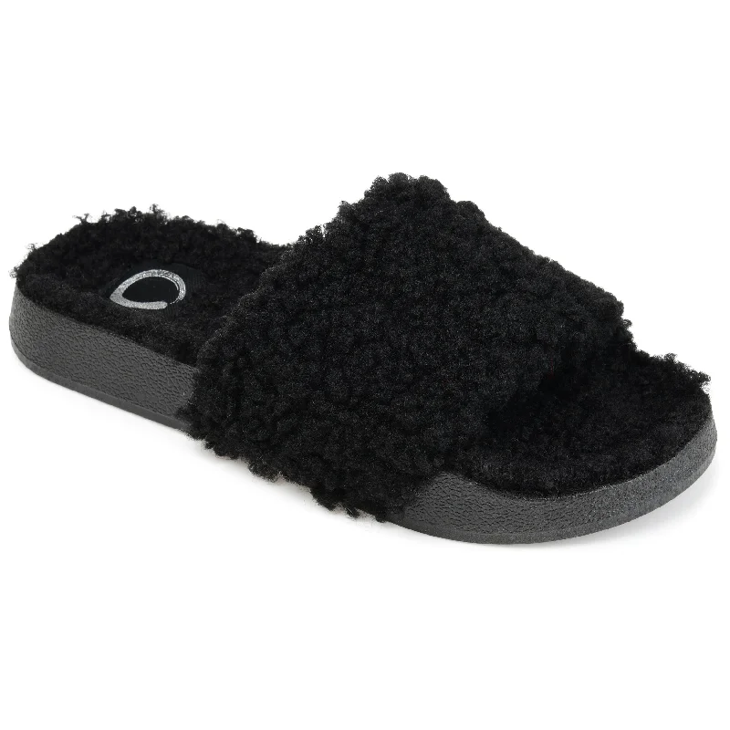 Journee Collection Women's Faux Fur Haimi Slipper