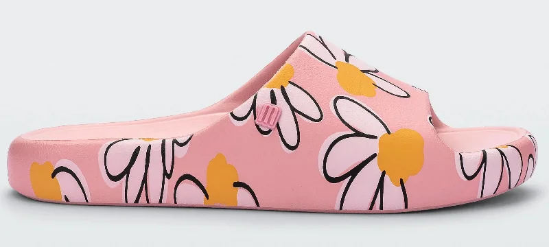 Women's Free Print Slippers In Pink/white