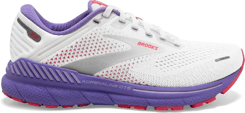 Brooks Adrenaline GTS 22 (White/Coral/Purple) - Women's