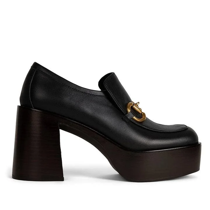 JEFFREY CAMPBELL - CURATOR BLACK LOAFERS