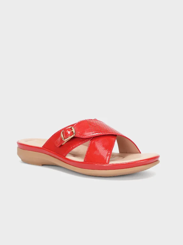 Women "CRESIDA" Crossover Comfy Flat Slippers