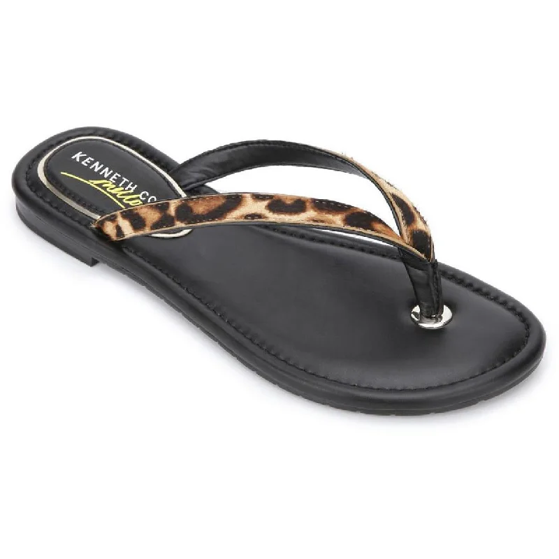 Kenneth Cole New York Womens Mello Flip Flop Leather Flats Thong Sandals