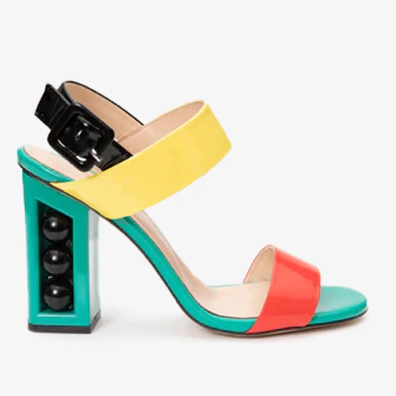 The Pericos Multicolor Leather Women Sandal