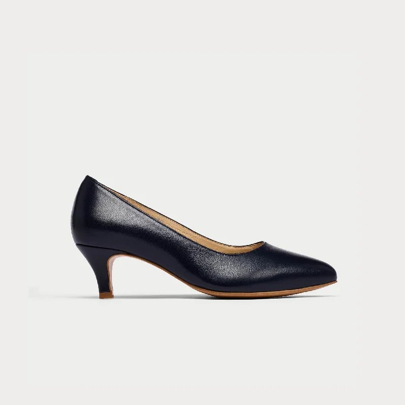 Ava - Navy Leather