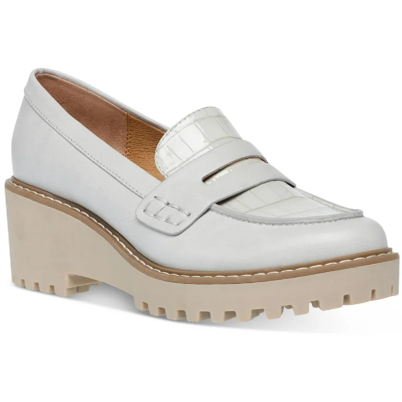 DV By Dolce Vita Womens Rocki Faux Leather Slip-On Loafers