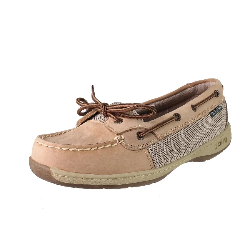 Eastland Womens Sunrise Leather Slip On Boat Shoes