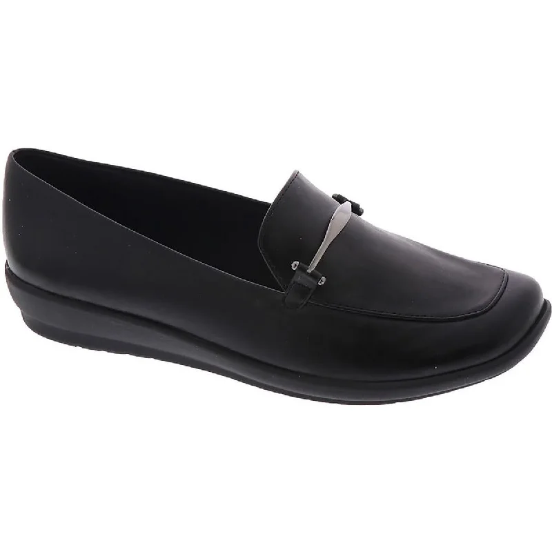 Easy Spirit Womens Arena Faux Leather Slip-On Loafers