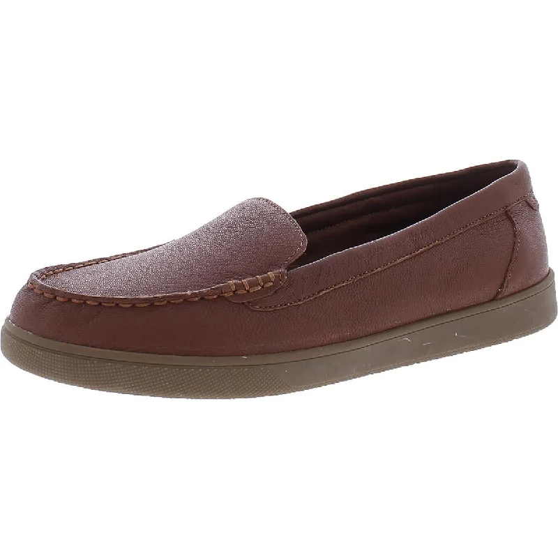 Easy Spirit Womens Board Leather Slip On Loafers