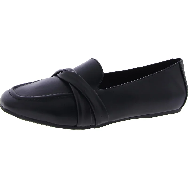 Easy Street Womens Betty Faux Leather Slip-On Loafers