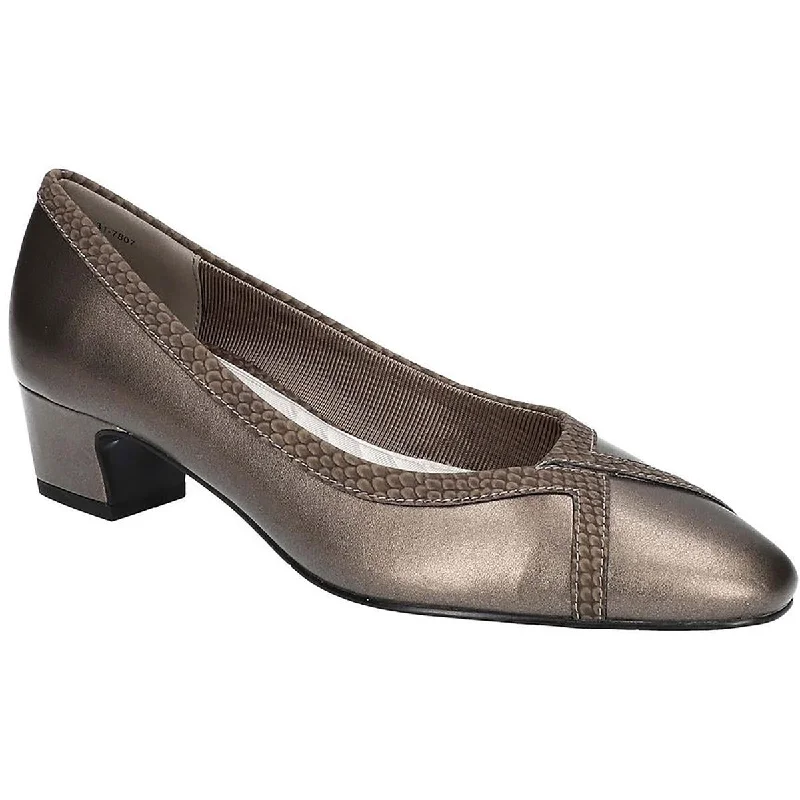 Easy Street Womens Myrtle Faux Leather Comfort Insole Pumps