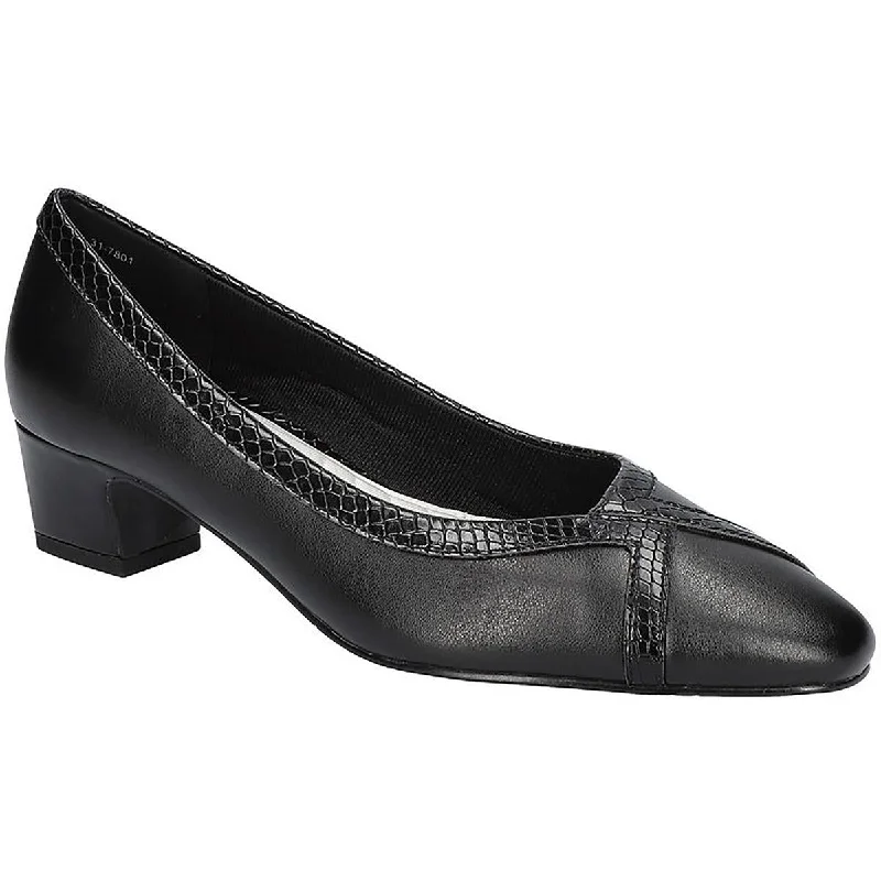 Easy Street Womens Myrtle Faux Leather Embossed Pumps