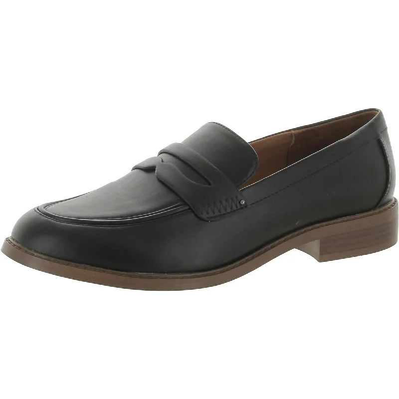 Franco Sarto Womens Chrissy Laceless Faux Leather Loafers