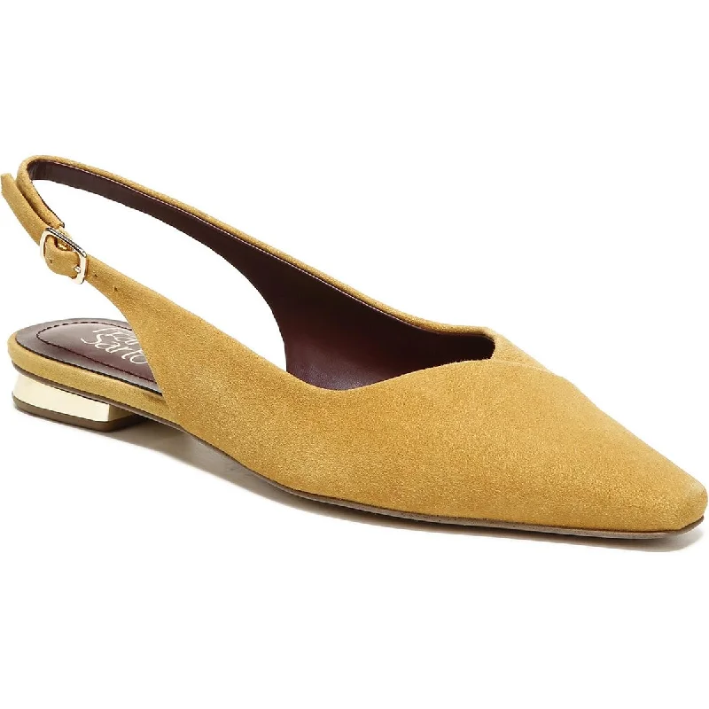 Franco Sarto Womens Raena Suede Adjustable Slingbacks