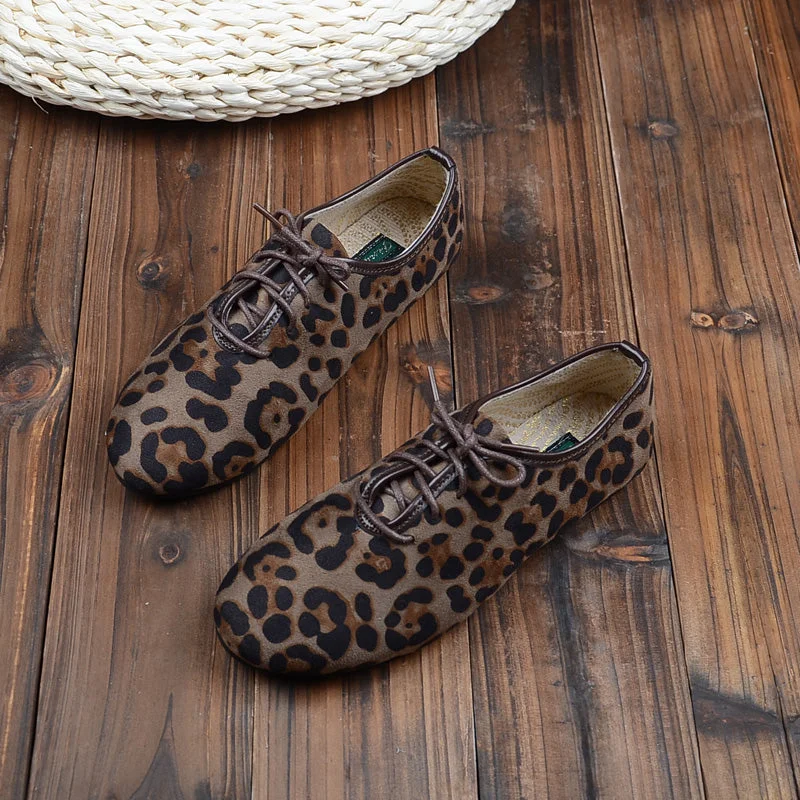 Women Casual Flat Leopard shoes