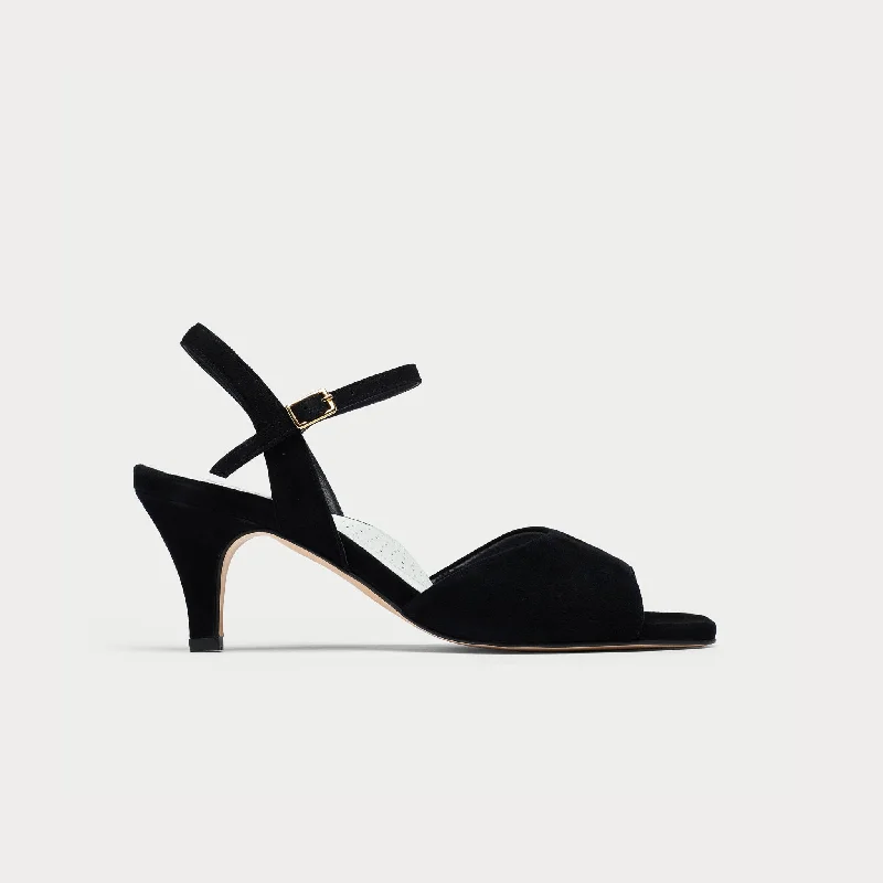 Glenda - Black Suede