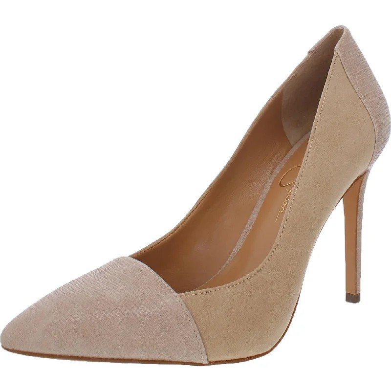 Jessica Simpson Womens Poali Faux Leather Pointed Toe Pumps