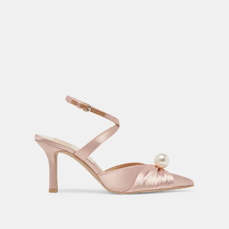 KAYSEY HEELS LT BLUSH SATIN