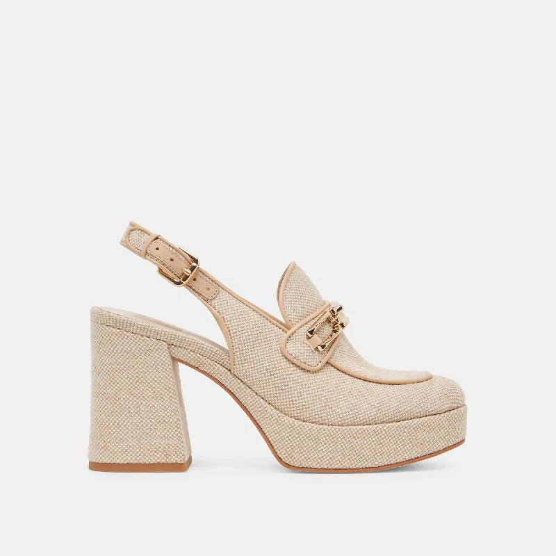 SIRUS HEELS SANDSTONE WOVEN