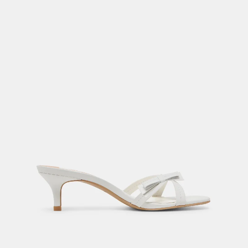 TERISA HEELS TRUE WHITE LEATHER