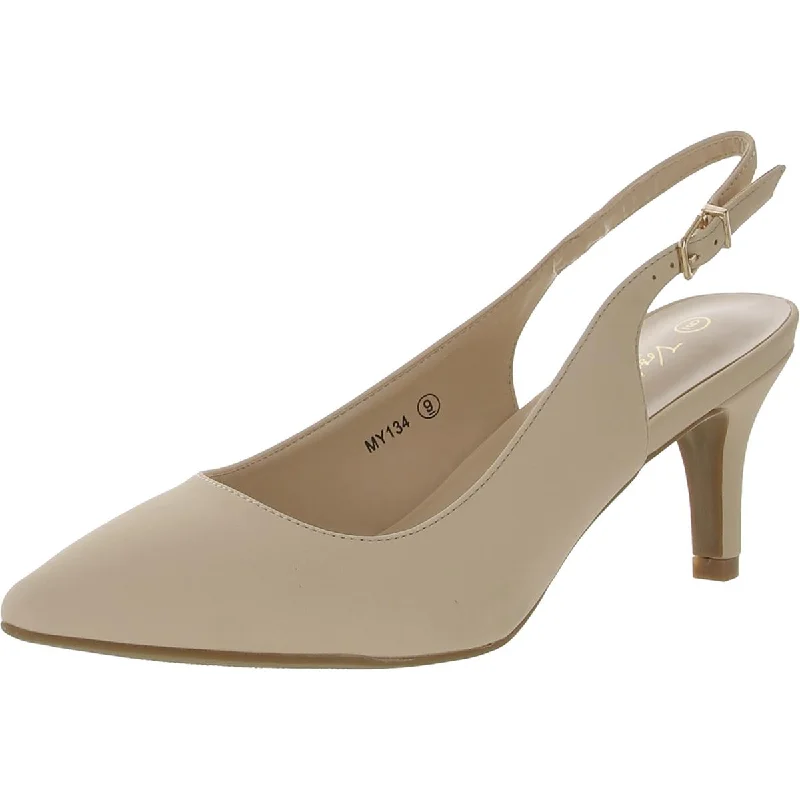 Vostey Womens Padded Insole Slingback Pumps