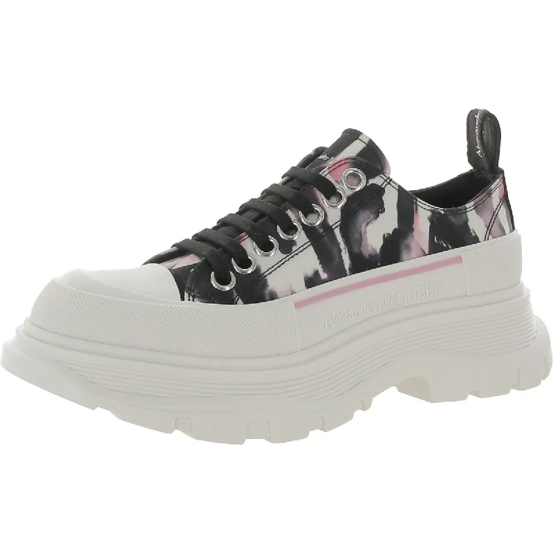 Alexander McQueen Womens Faille Printed  Casual And Fashion Sneakers