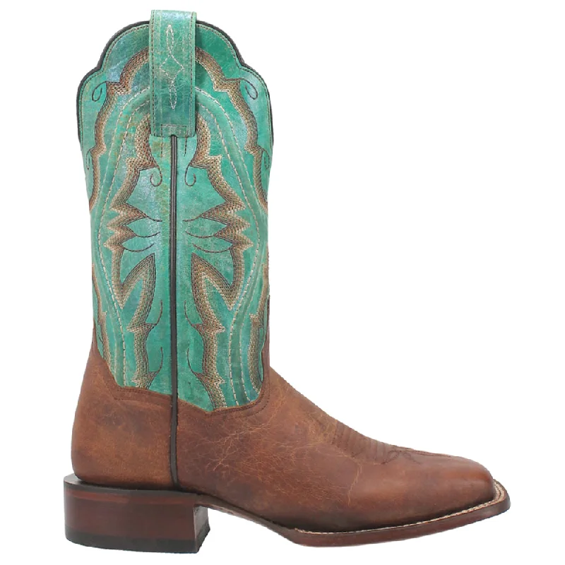 Babs Leather Embroidery Square Toe Cowboy Boots