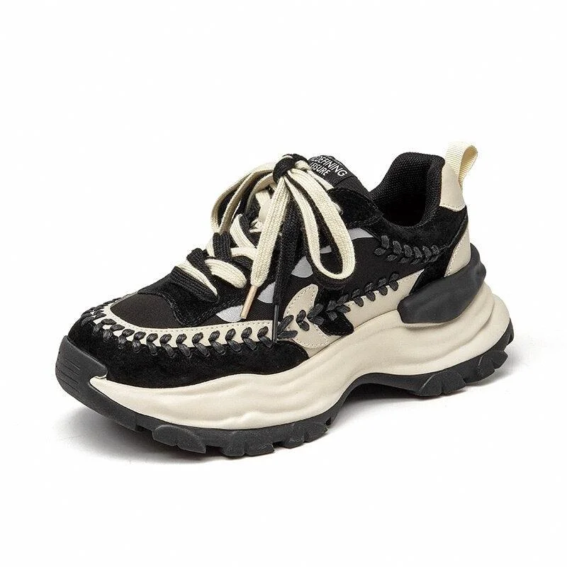 Steffi -  Chunky Woven Design Sneakers for Women