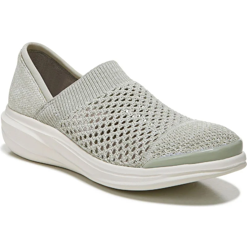 Bzees Womens Charlie Knit Comfort Slip-On Sneakers