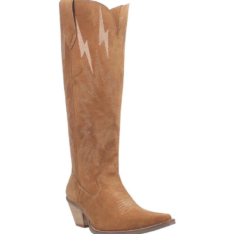 Dingo Women's Thunder Road Suede Boot in Camel