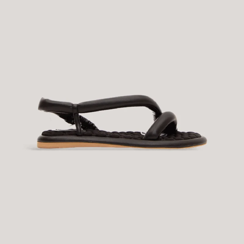 GINA | Black Padded Sandals