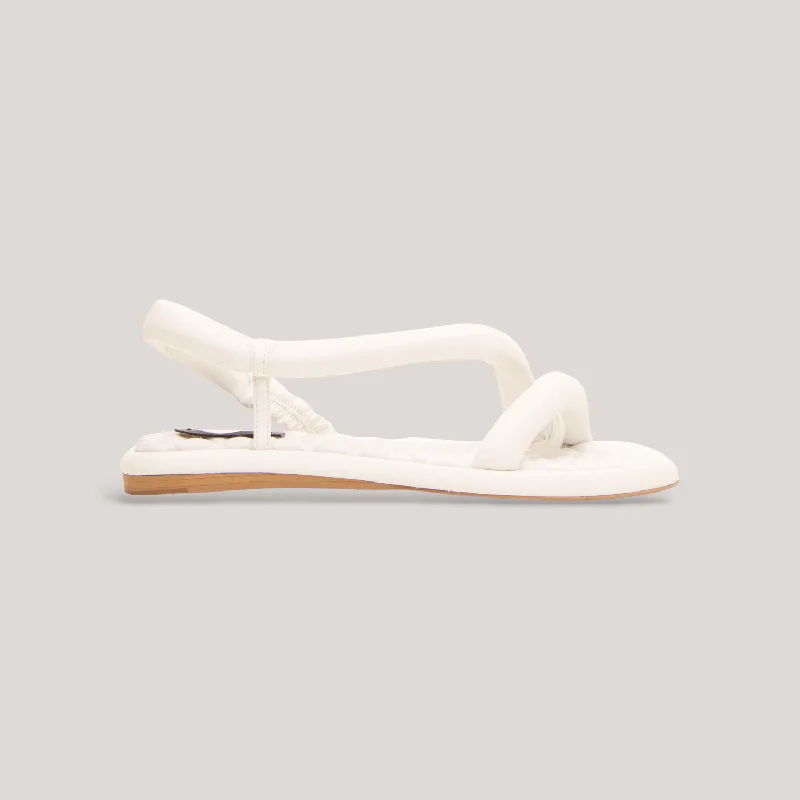 GINA | White Padded Sandals