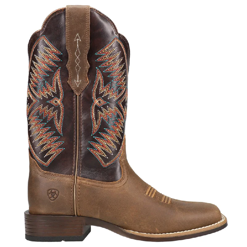 Odessa Stretchfit Embroidered Square Toe Cowboy Boots