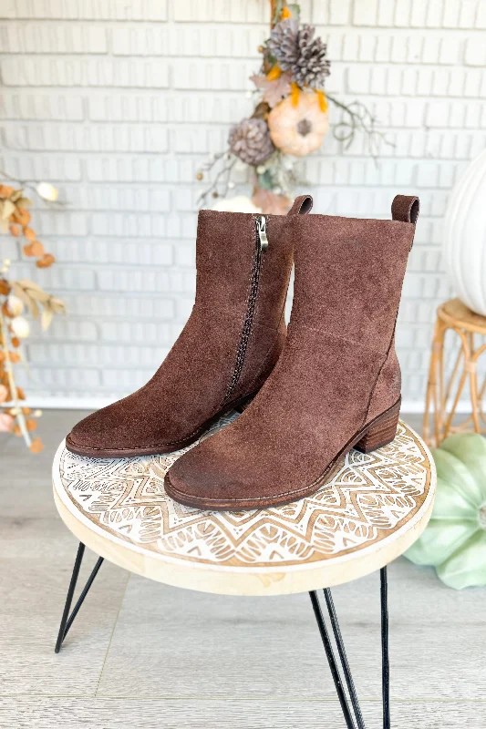 Antelope Omri Coffee Suede Heeled Bootie