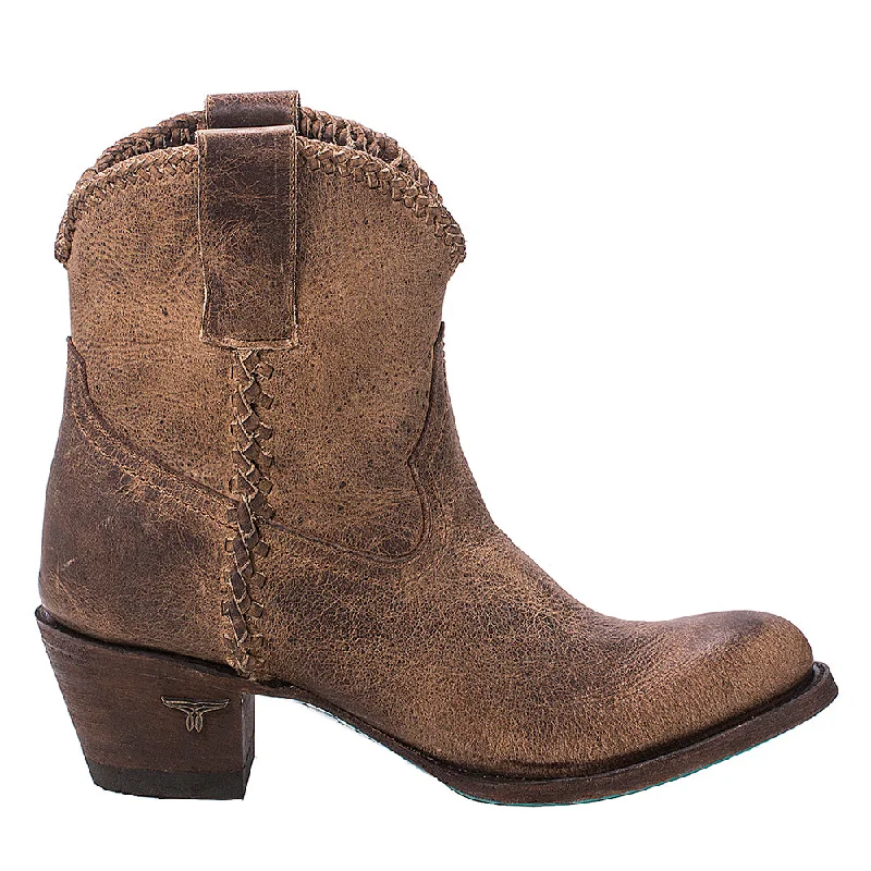 PJ Distressed Round Toe Cowboy Booties