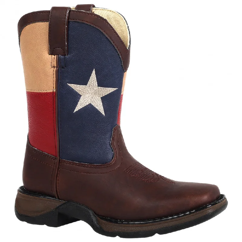 Texas Flag Wellington Square Toe Boot (Little Kid-Big Kid)