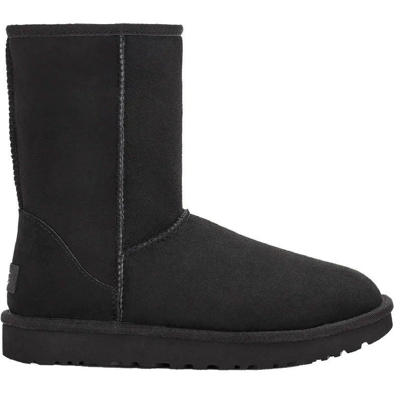 Women's UGG Classic Short II Black Sheepskin