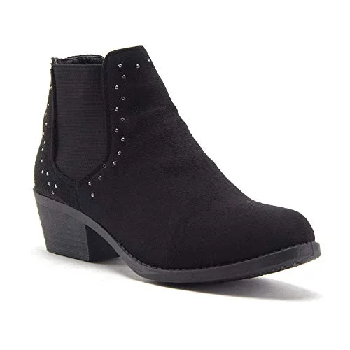 Women's Brenda Ankle High Slip On Chelsea Booties Embellished Dress Boots