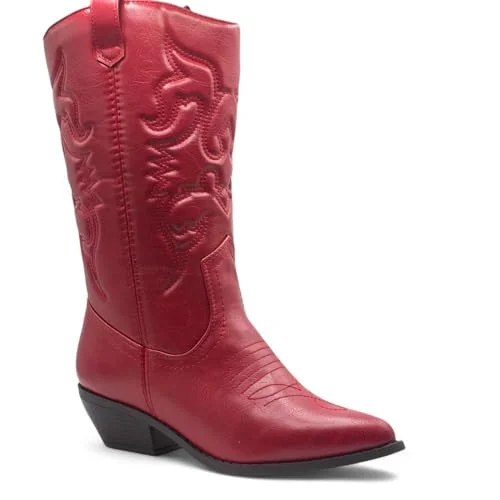 Women's Tall Western Cowboy Dress Boots - Comfortable Cowgirl Boots for Women